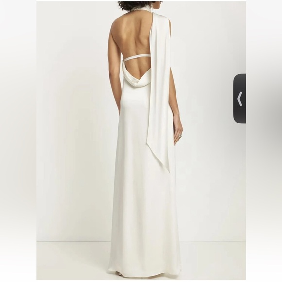 NWT ✨ Jonathan Simkhai Ivory Vittoria Silky Gown Size 4. $698 - Picture 2 of 16